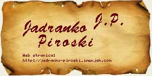 Jadranko Piroški vizit kartica